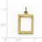 14K Yellow Gold Picture Frame Pendant Charm FindingKing Jewerly 22mm x 14mm